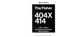 Fisher 414 - Service Manual